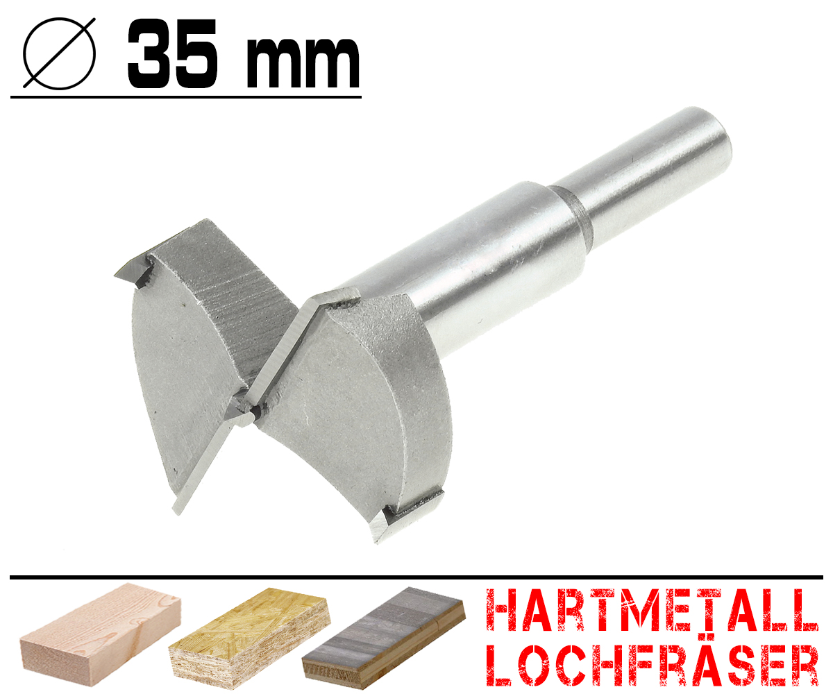 Forstnerbohrer 35mm Aus Hartmetall – Für Saubere Löcher In Holz & Kunststoff | Ideal Für Türscharniere & Holzarbeiten
