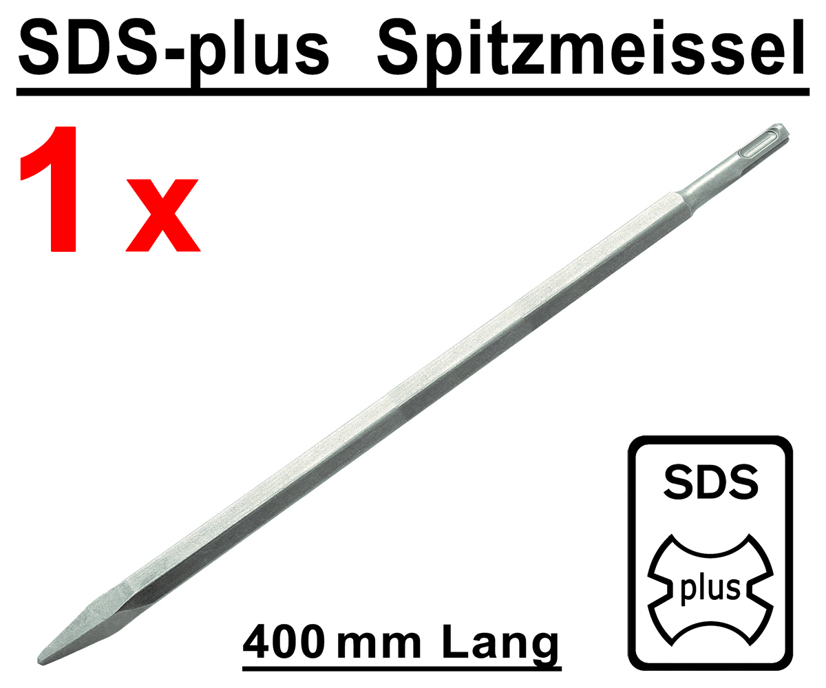 Produktbild von SDS Plus Spitzmeißel 450 Mm – Für Bohrhammer, Meißelarbeit, NEU, Unbranded