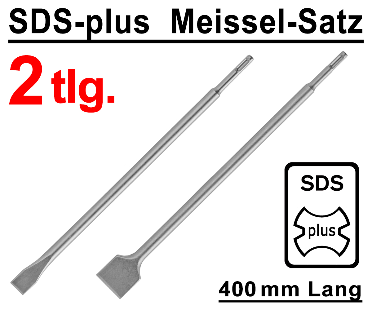 Spat PROFi 400 mm Meissel SET Spitz Flach SDS Max Meißel Satz 3-tlg