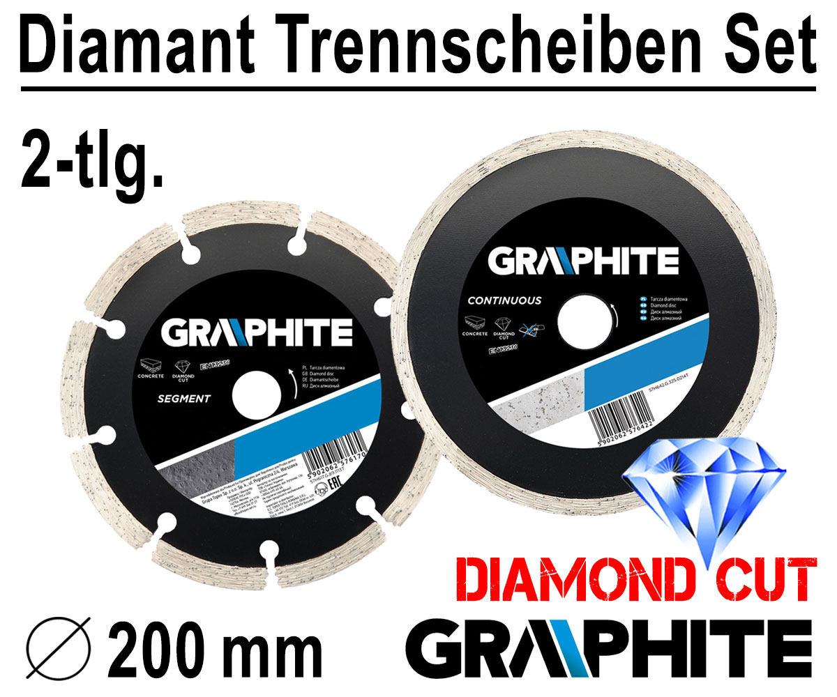 2 St. Diamanttrennscheibe für Fliesenschneider Ø 200mm x 25,4mm SEGMENT+CONTINUS eBay